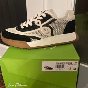Sam Edelman Luna Black/White Sneakers size 8